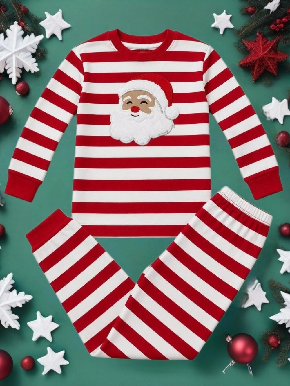 New Kids Santa holiday Pajamas 2pc set Boys
